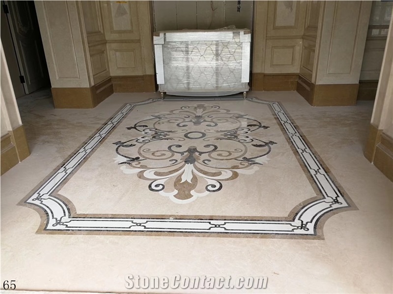 Round Marble Medalions Flooring Tiles Stone Mosaic