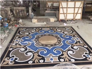 Square Water-Jet Medallions Mosaic Flooring Tiles