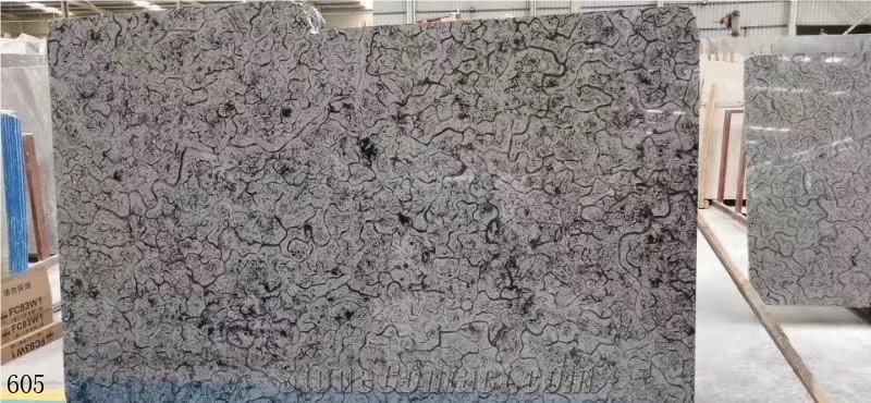 Turtle Venato Cross Cut Marble Slab Tile Floor Use