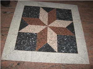 Granite Wsterjet Inlay Floor Pattern