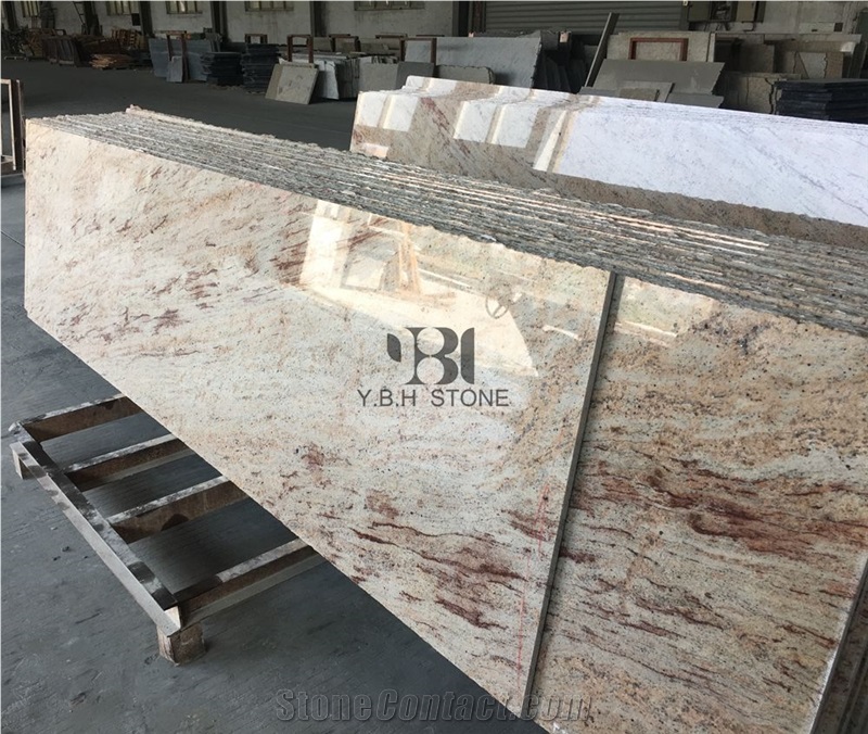 Shiva Gold Granite Polished Tile for Wall Covering from China