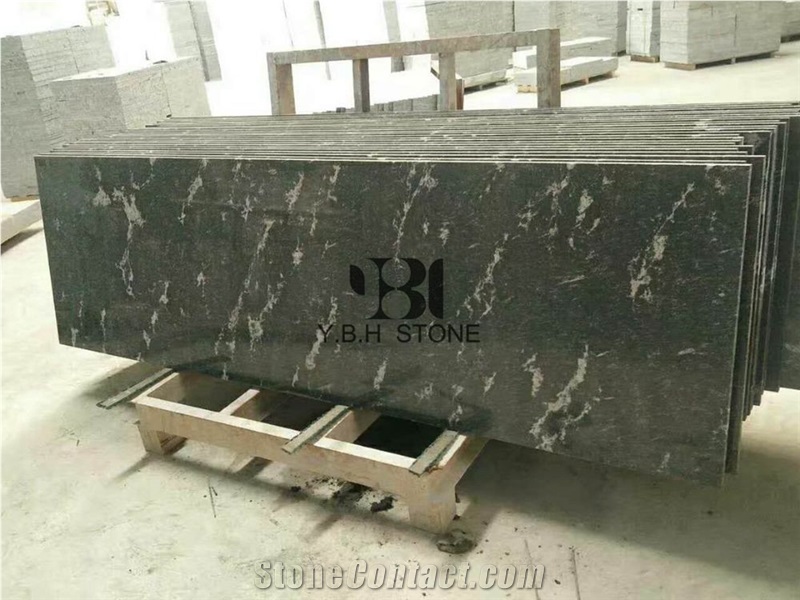 Snow Grey Granite, China Via Lactea Granite Slabs