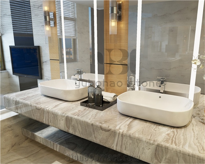 White Gold Sands Marble for Bathroom Vanity Tops