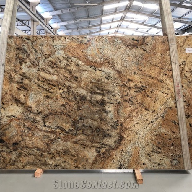 Good Price Brazil Golden Storm Granite Stone Slabs