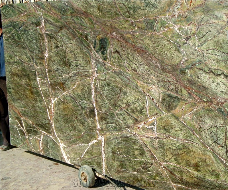 Good Quality Rain Forest Green Marble Wall Tiles