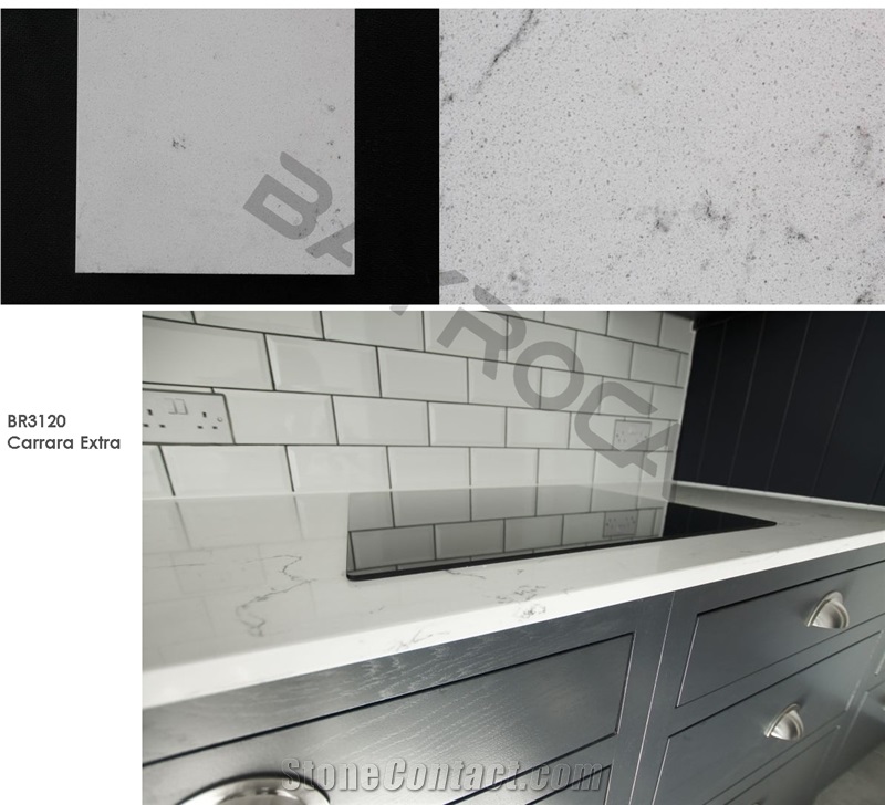 Artificial Bianco Carrara White Quartz Bath Tops