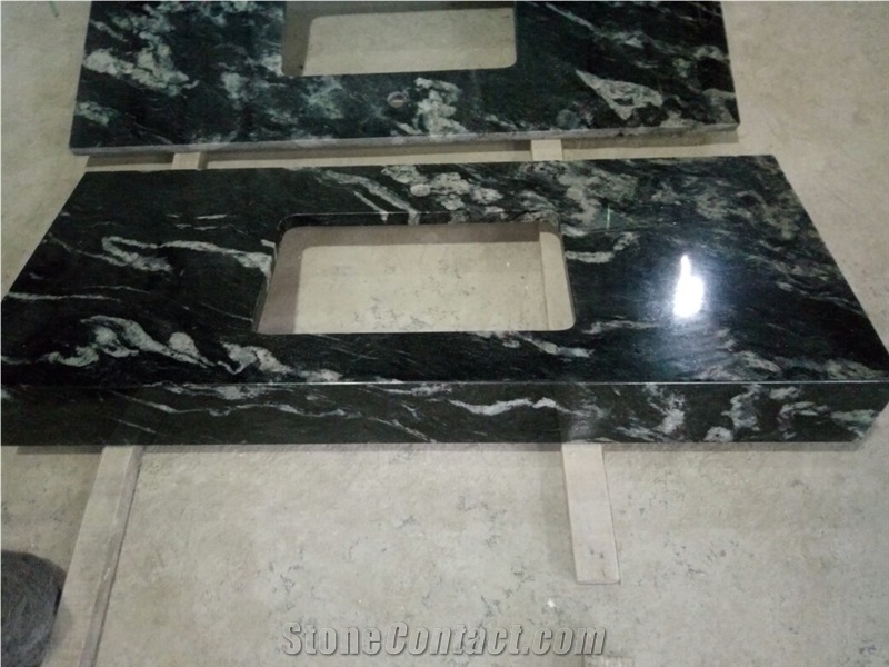 China Titanium Cosmos Black Granite Kitchen Tops