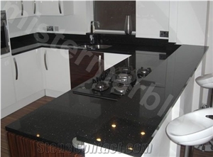India Absolute Black Granite Kitchen Countertop
