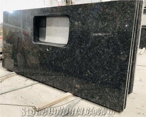 India Steel Grey Polished Granite Countertops
