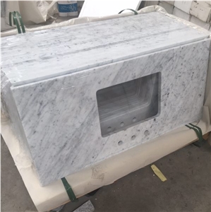 Natural Bianco Carrara White Marble Table Tops