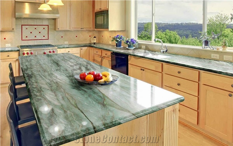 green quartz countertops