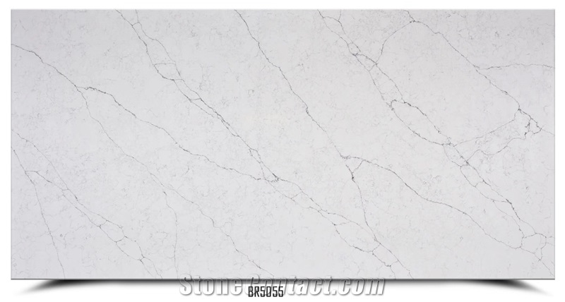 Marble Looking Carrara Calacatta Quartz Slabs