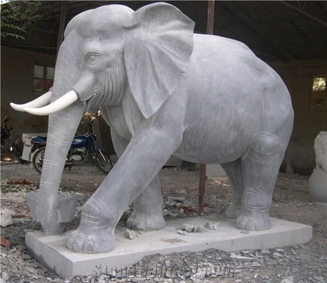 Elephant Grey Granite Natural Stone Sculpture