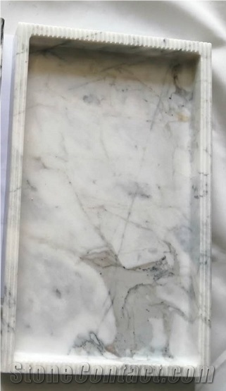 Plate Dish Polished Marble Natural Stones Interior