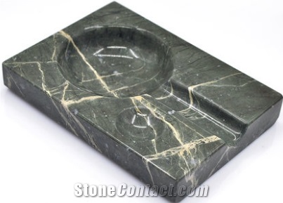 Polished China Marble Stones Home Office Ashtrays
