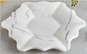 Polished Dish Plate Marble Natural Stones Interior