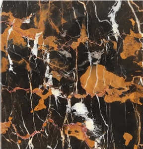 Matt Nero Silky Black Stone Portoro Marble Tile