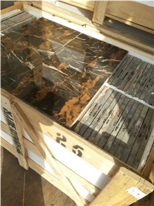Black and Gold Marble Flooring Tile Pakistan