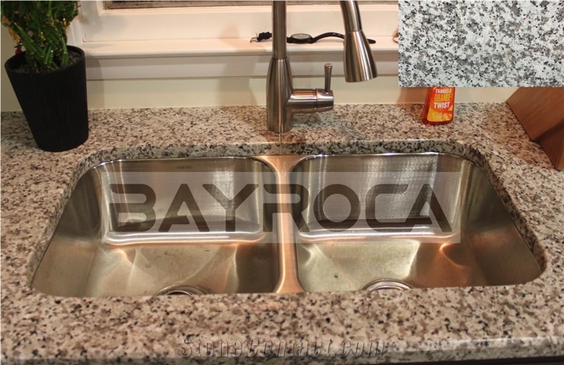G439 Luna Pearl Granite Custom Kitchen Countertops