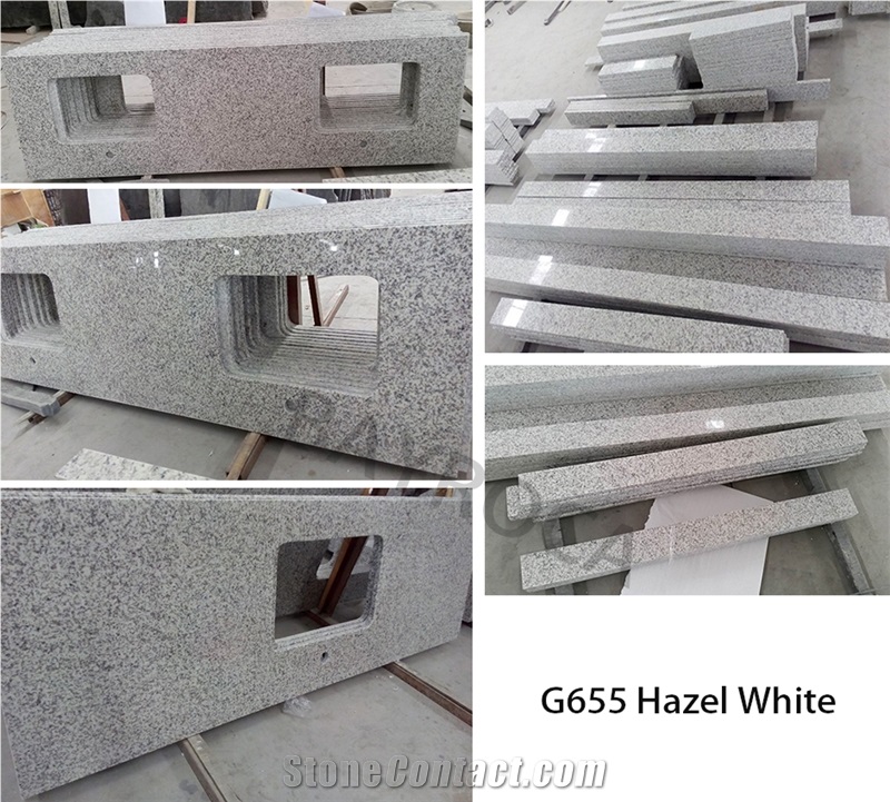 G655 Tong"An White Granite Kitchen Countertops