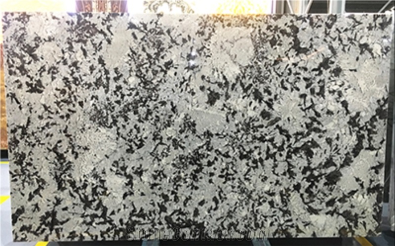 Splendor White/Lux Grey Quartzite Slab
