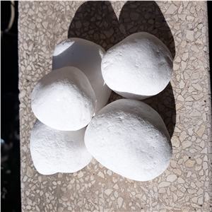Crystal White Pebbles Round Stone for Decoration