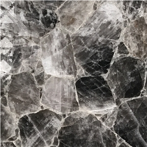 Semi Precious Stone Smokey Quartz Crystal Slab