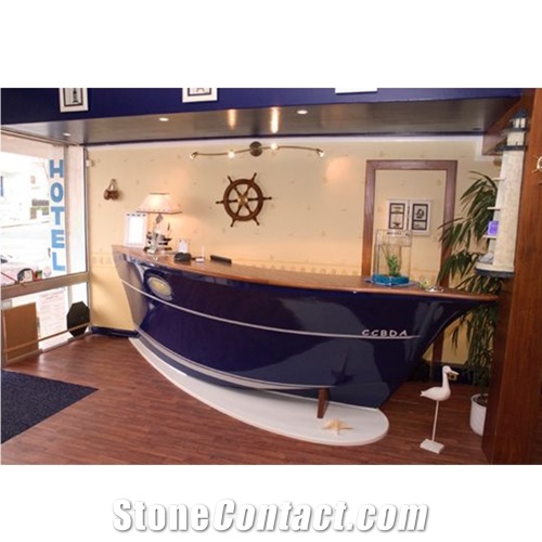 Custom Restaurant Boat Shape Bar Countertops