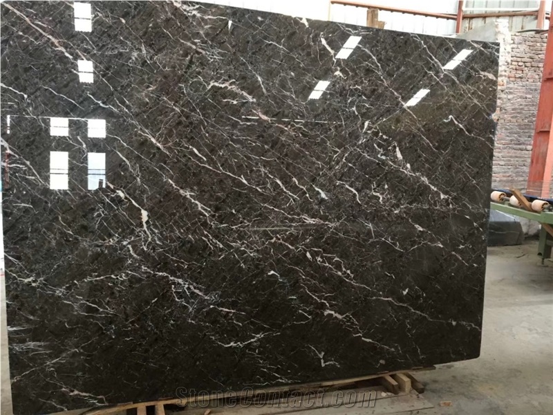 China Greyish Brown Hang Grey Marble Slabs Tiles