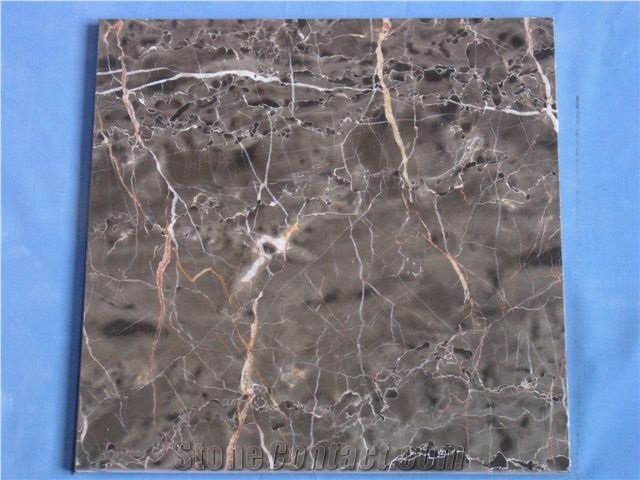 China Greyish Brown Hang Grey Marble Slabs Tiles