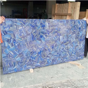 Blue Lapis Lazuli Slab Semiprecious Wall Tile