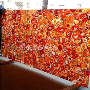 Customized Backlit Agate Semiprecious Stone Slabs