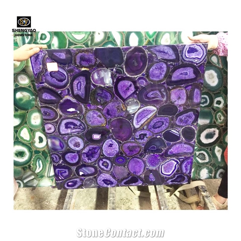 Large Purple Agate Slab Blacklist Wall Planels