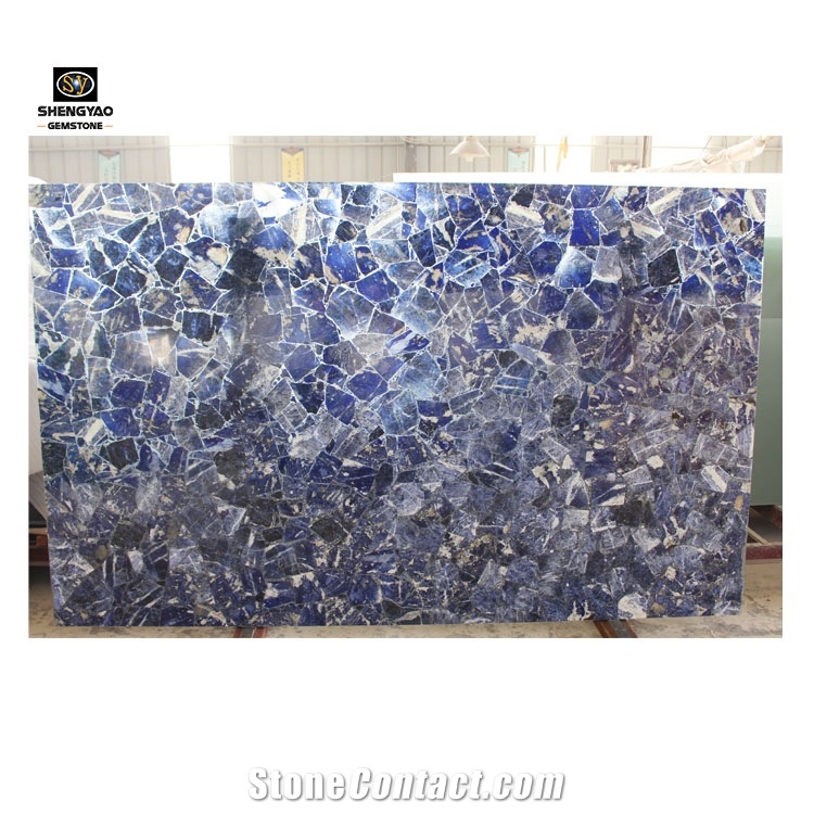 Luxury Bluewall Panel Sodalite Jasper Blue Slab
