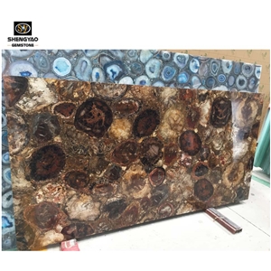 Polished Petrified Wood Gemstone Tile And Slabs