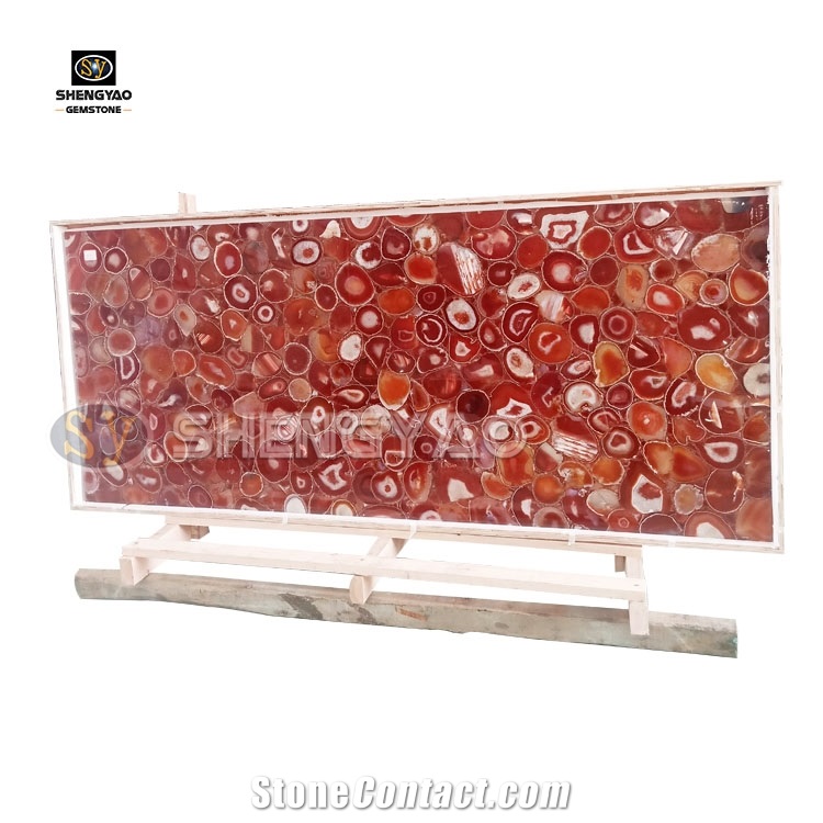 Customized Backlit Agate Semi Precious Stone Slab