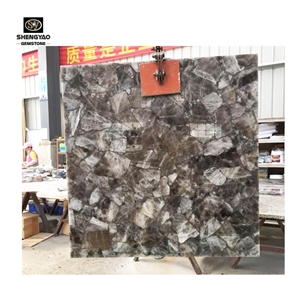 Solid Polished Smoky Quartz Semiprecious Stone Slabs