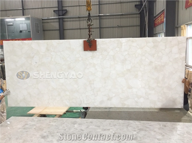 Wall Panel Semi Precious Stones Quartz Slabs