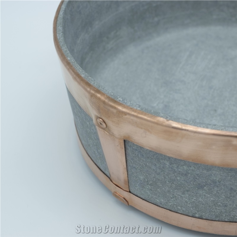 Soapstone Pot - Copper Bound