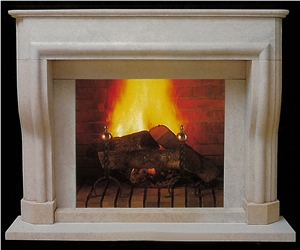 Porto Beige Limestone Fireplace Mantels