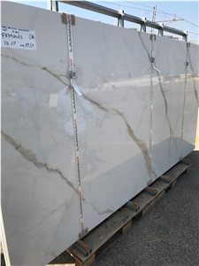 Statuario Artificial Marble 160x320cm Slabs