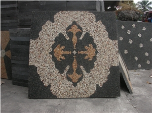 Mosaic Pattern Stone Floor Medallion