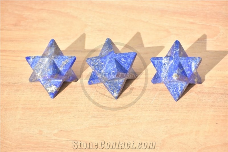 Lapis Lazuli Stone Merkaba Star