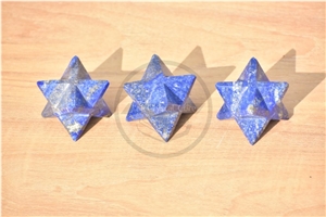 Lapis Lazuli Stone Merkaba Star