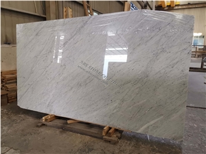 Bianco Carrara Grand Marble Slab Indoor Covering