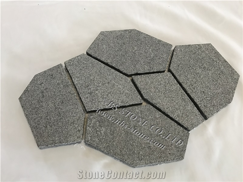 Fan Shaped Outdoor Cube Paver Floor Cover Project