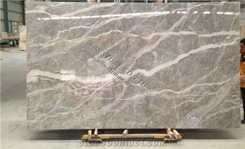 Fior Di Pesco Grey Marble Tile Wall Covering