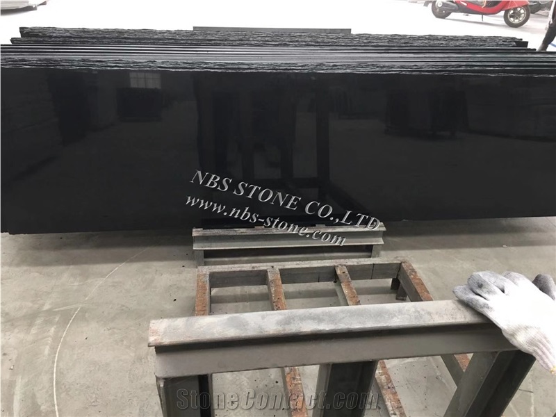 Stained Blackboard Black Granite Slabs