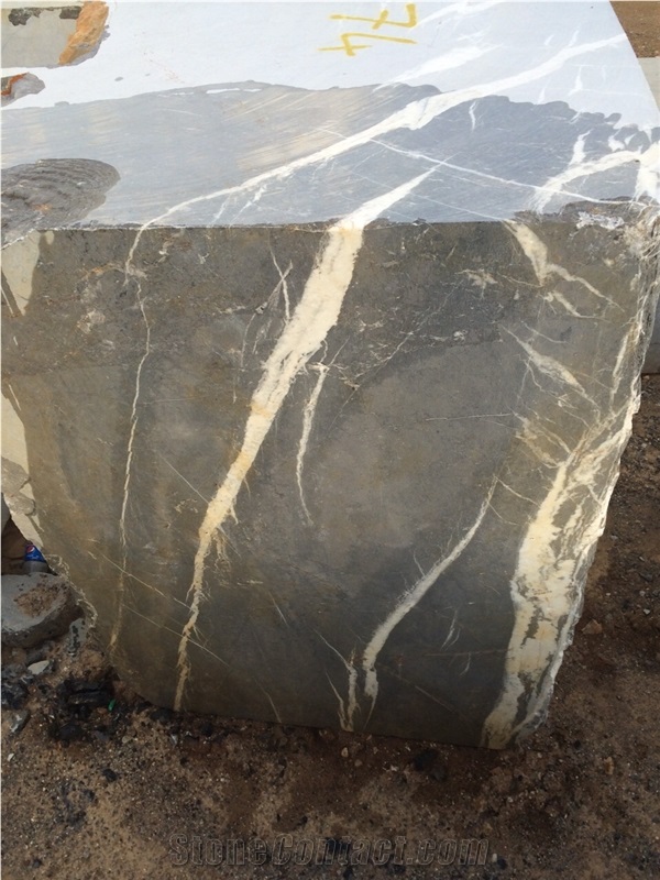 Montana Ice Grey Marble Block