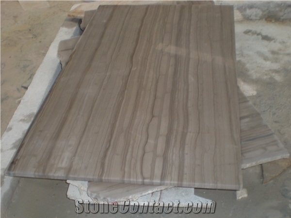 Athen Grey Wood Vein Marble Tile China Stone Slab Available